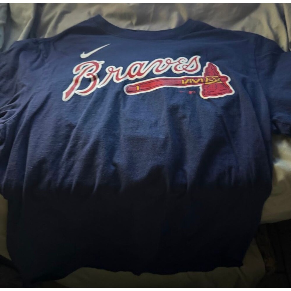 Nike Atlanta Braves Ozzie Albies #1 T-Shirt Men’s Medium Navy MLB